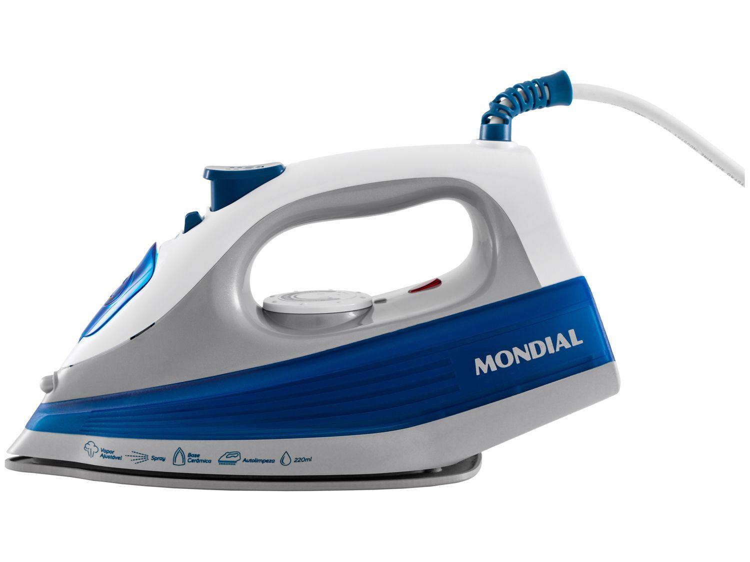 Ferro de Passar Roupa a Vapor Mondial