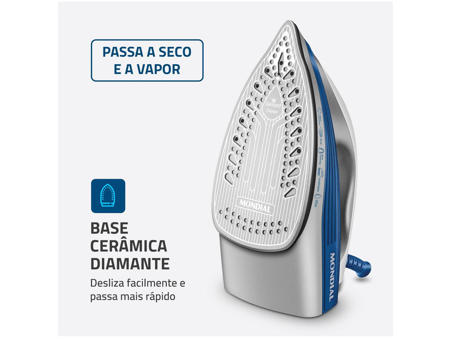 Ferro de Passar Roupa a Vapor Mondial