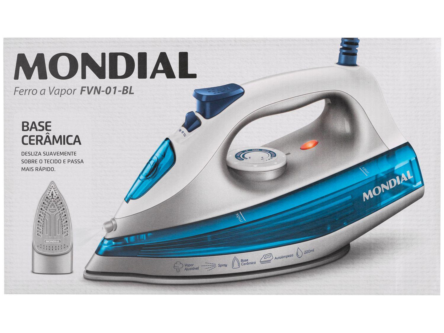 Ferro de Passar Roupa a Vapor Mondial