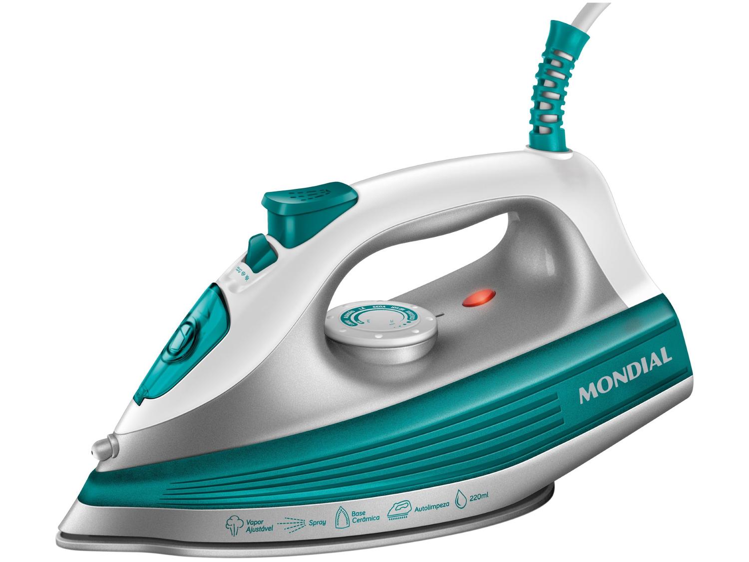 Ferro de Passar Roupa a Vapor Mondial