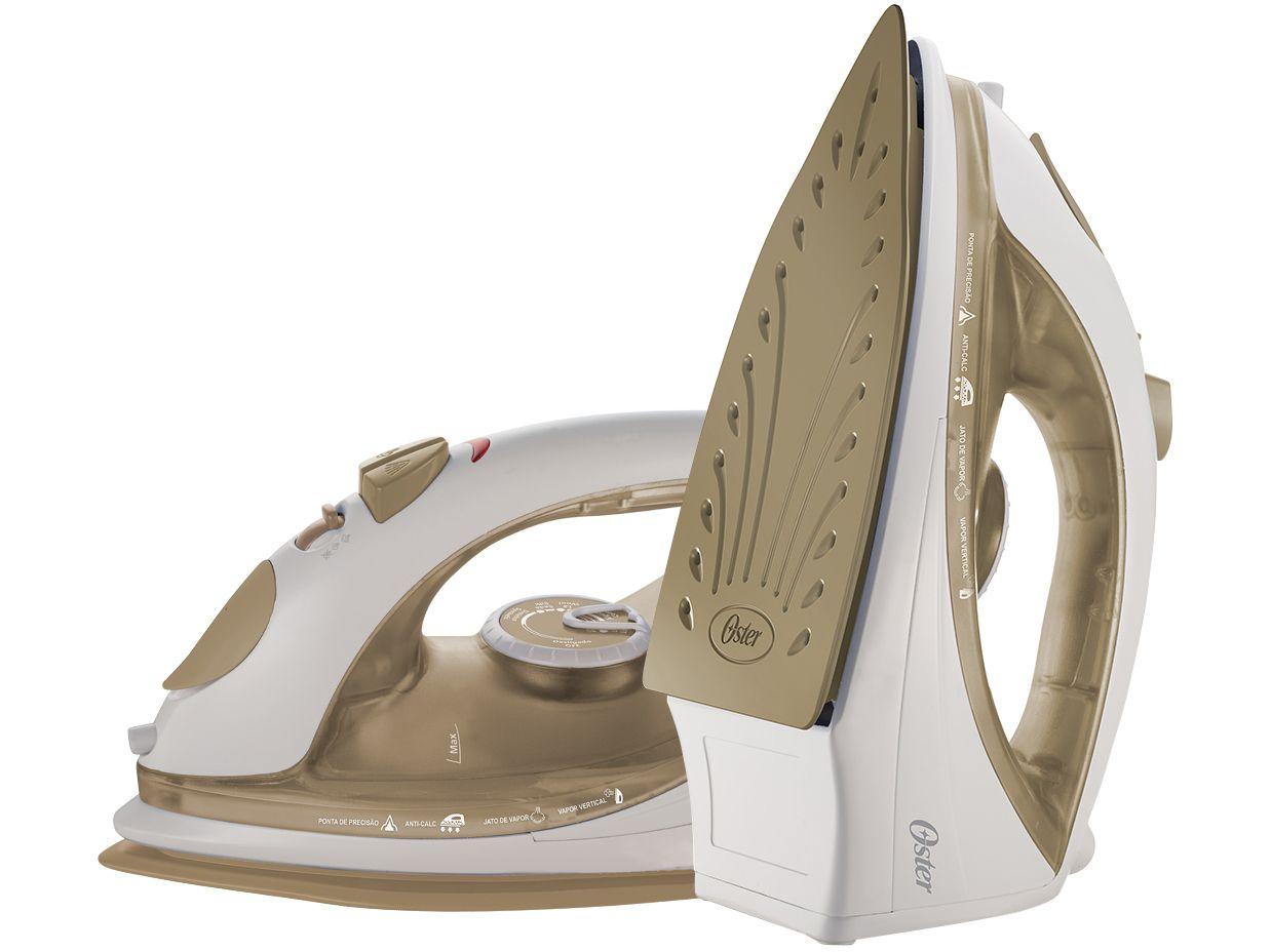 Ferro de Passar Roupa a Vapor Oster GCSTBS5907 Branco e Dourado
