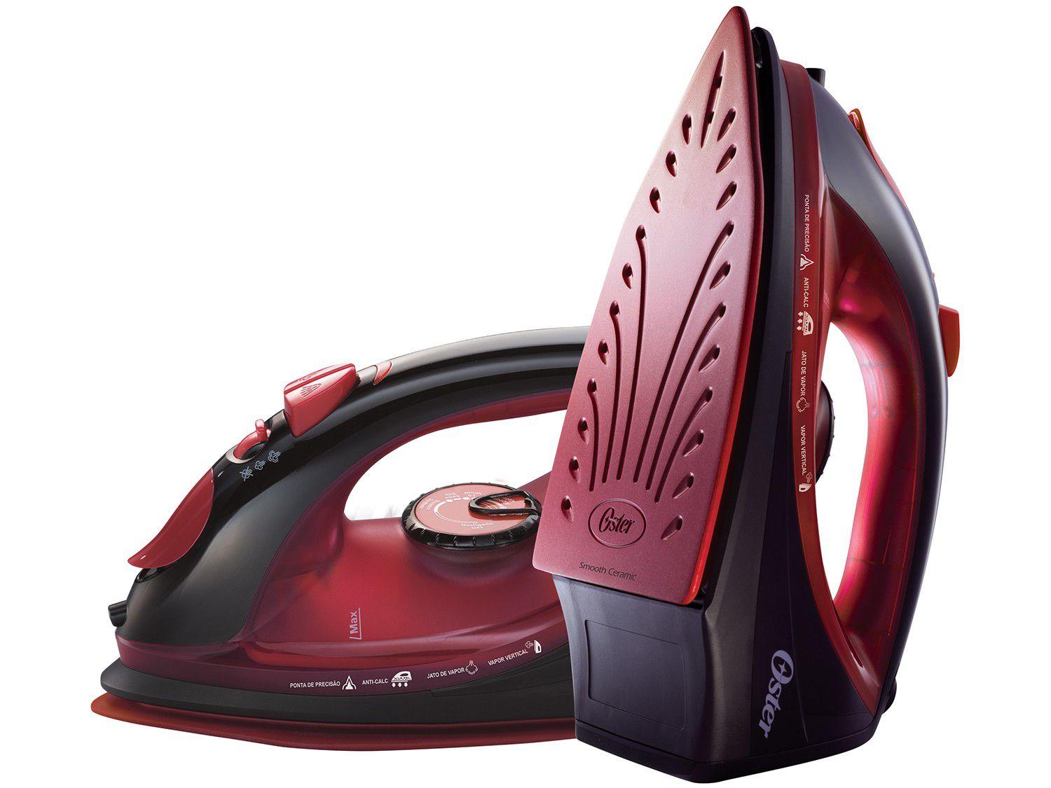 Ferro de Passar Roupa a Vapor Oster GCSTBS5966 - Preto e Vermelho ...