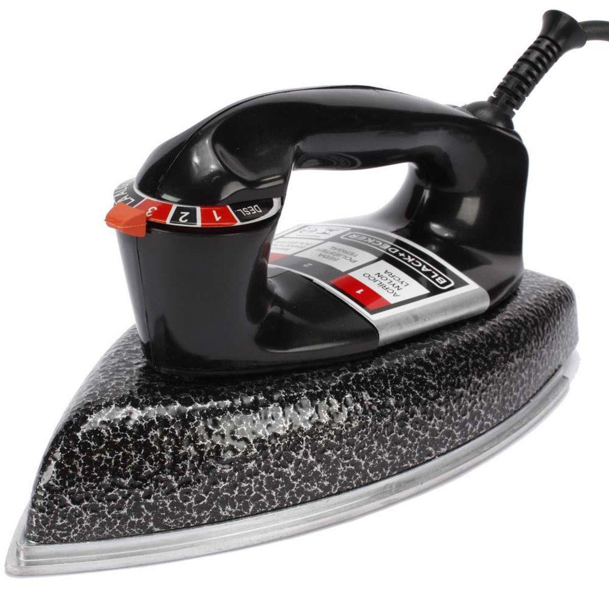 Ferro Passar Roupa Black Decker Seco Tradicional Vfa Aço Metálico ...