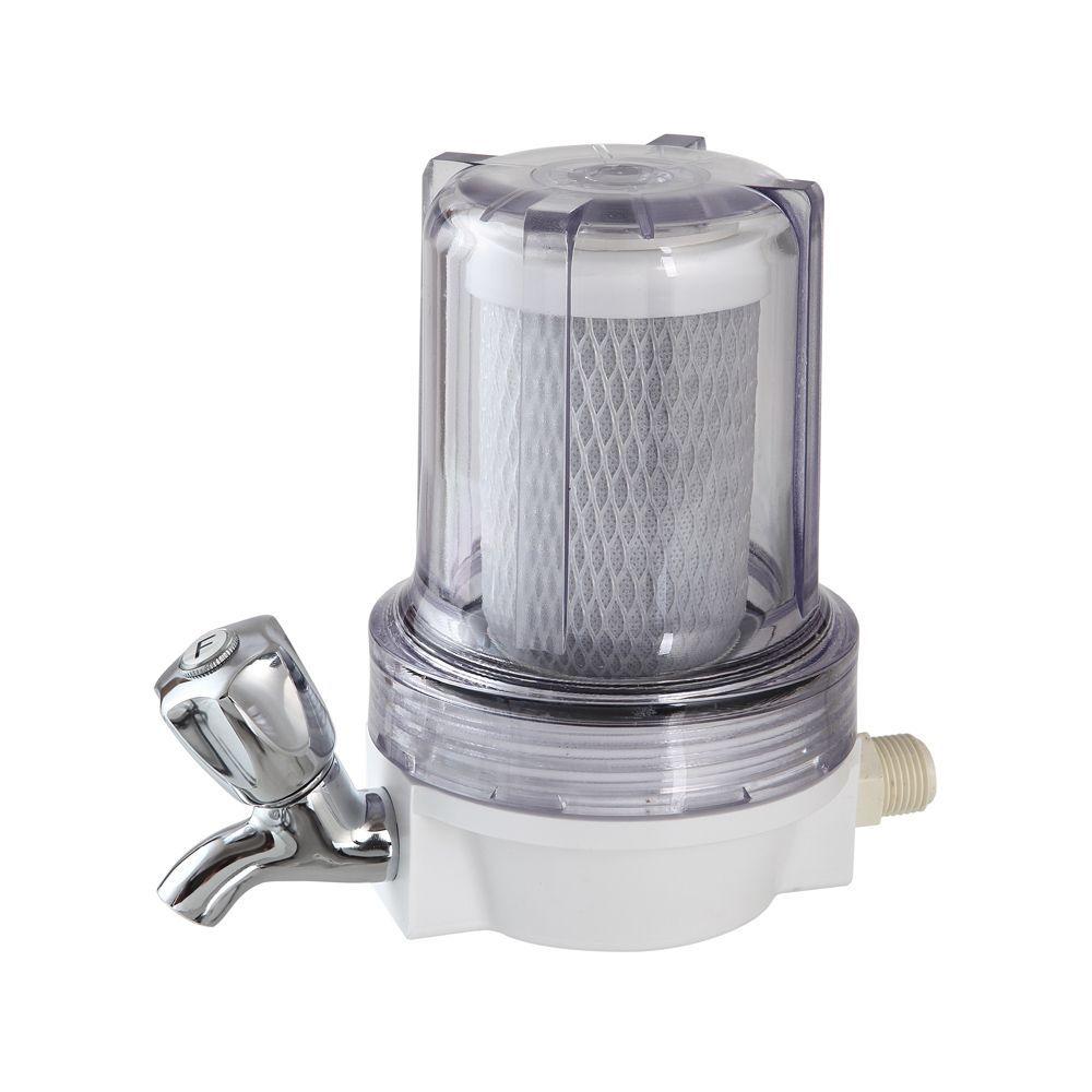 Filtro para torneira 5 POU 125 Transparente com torneira de metal cromada BBI Filtro de Filtro para torneira 5 POU 125 Transparente com torneira de metal cromada BBI Filtro de