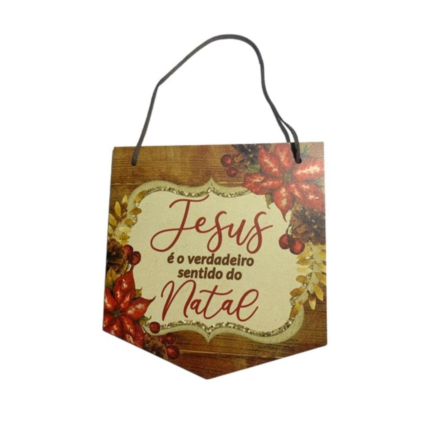 Flâmula Jesus É O Verdadeiro Sentido Do Natal Placa Quadro - Loja Coisaria  - Flâmula Decorativa - Magazine Luiza