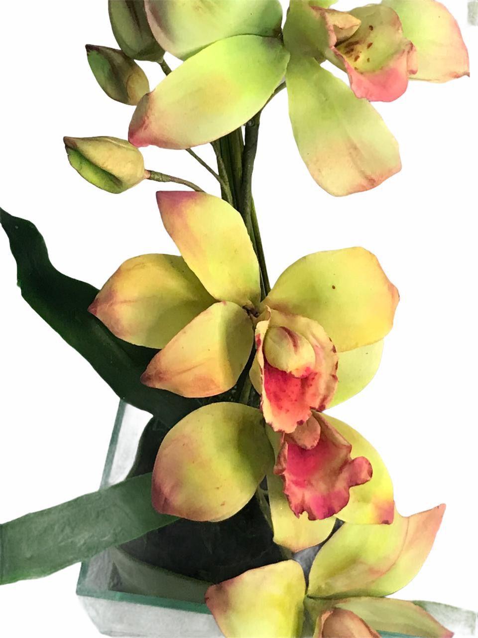 Flor Artificial Arranjo Permanente Orquídea Denphal - LISSE DECOR - Plantas  Artificiais - Magazine Luiza