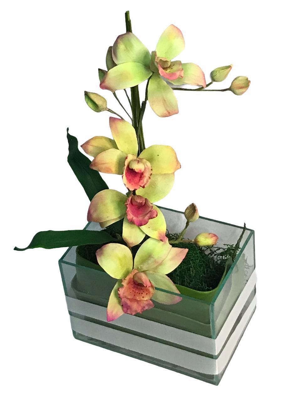 Flor Artificial Arranjo Permanente Orquídea Denphal - LISSE DECOR - Plantas  Artificiais - Magazine Luiza