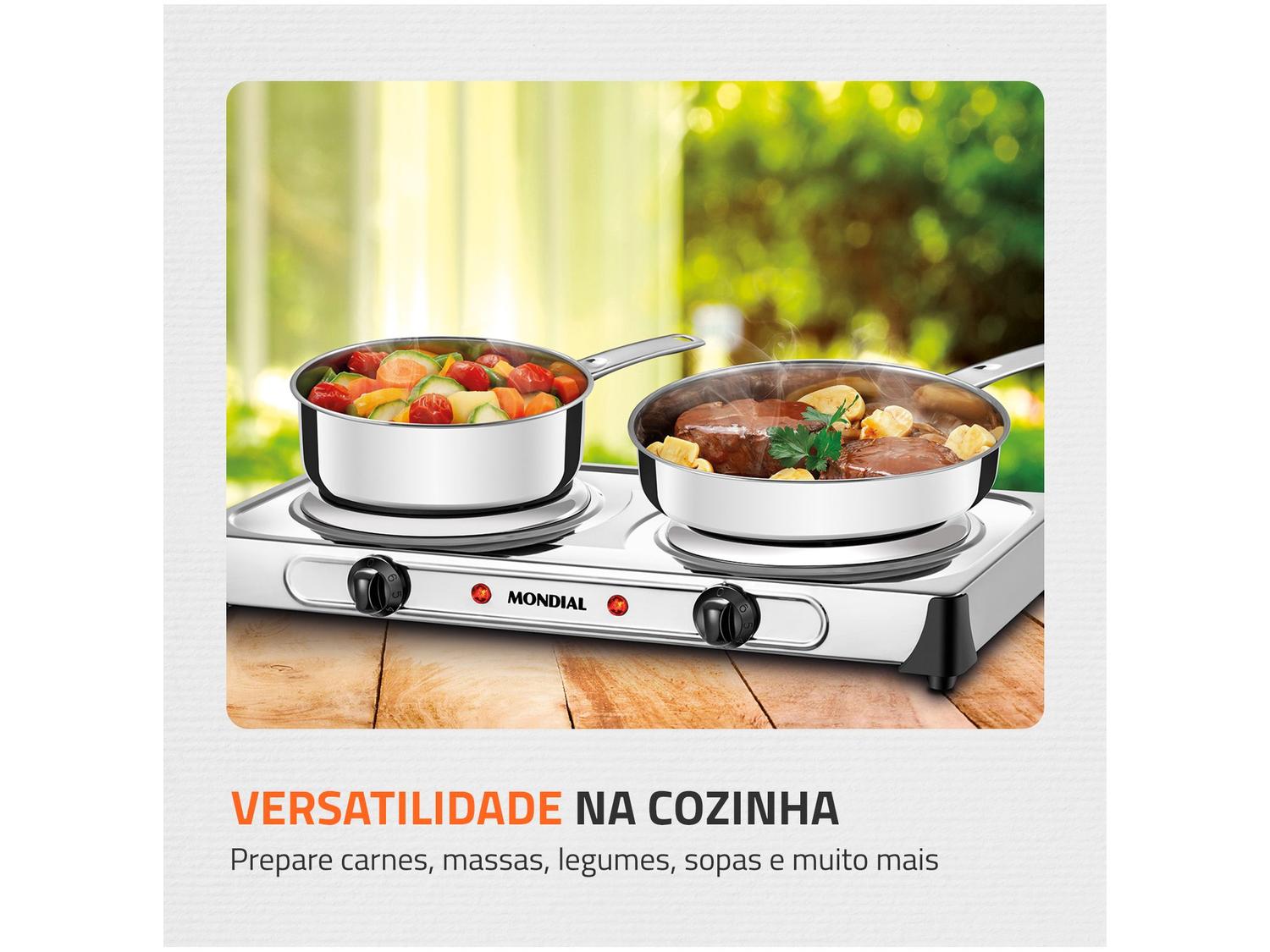 Fogão 2 Bocas Mondial Fast Cook Due