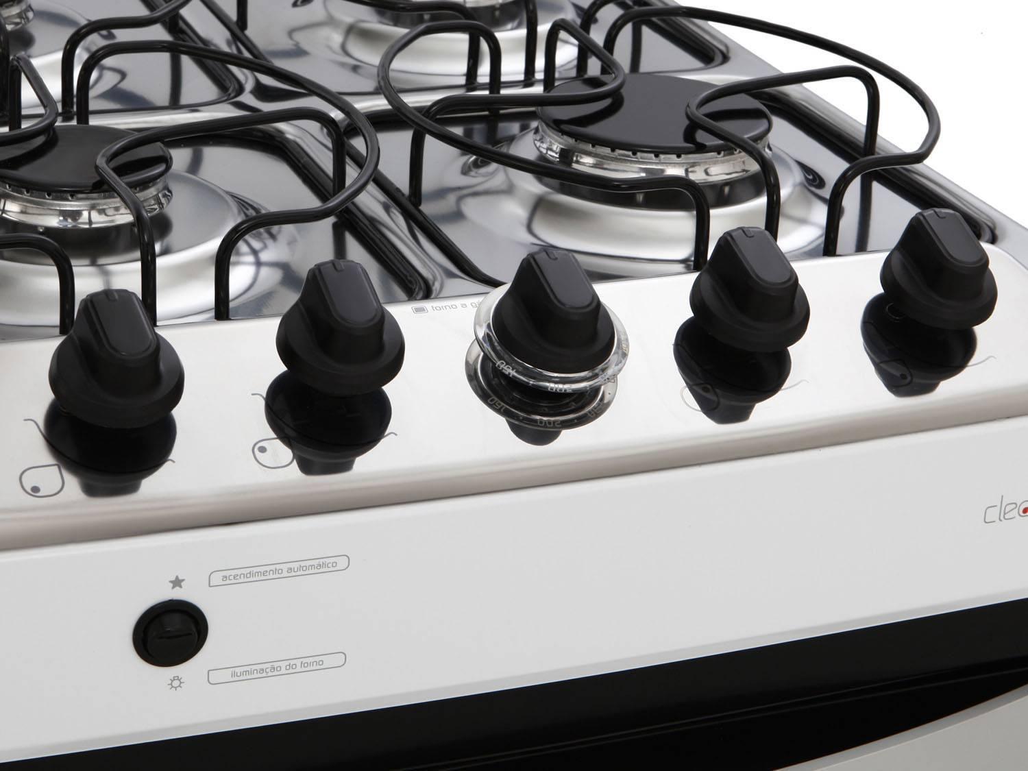 Fogão 4 Bocas Brastemp Clean BFO4NAB Acendimento Automático Branco