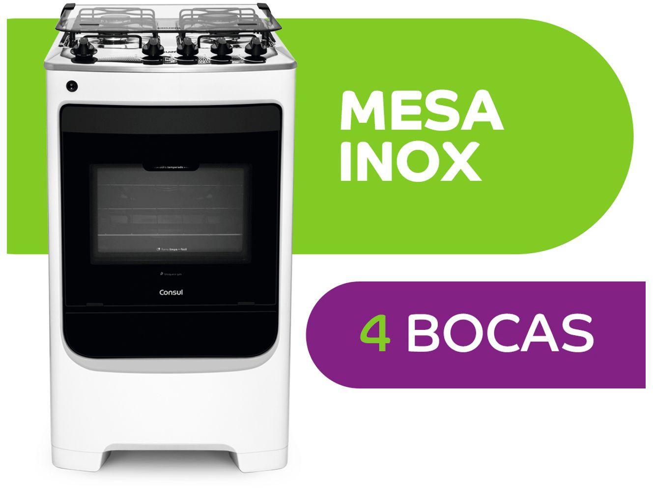 Fogão 4 Bocas Consul Branco CFO4 NABUNA