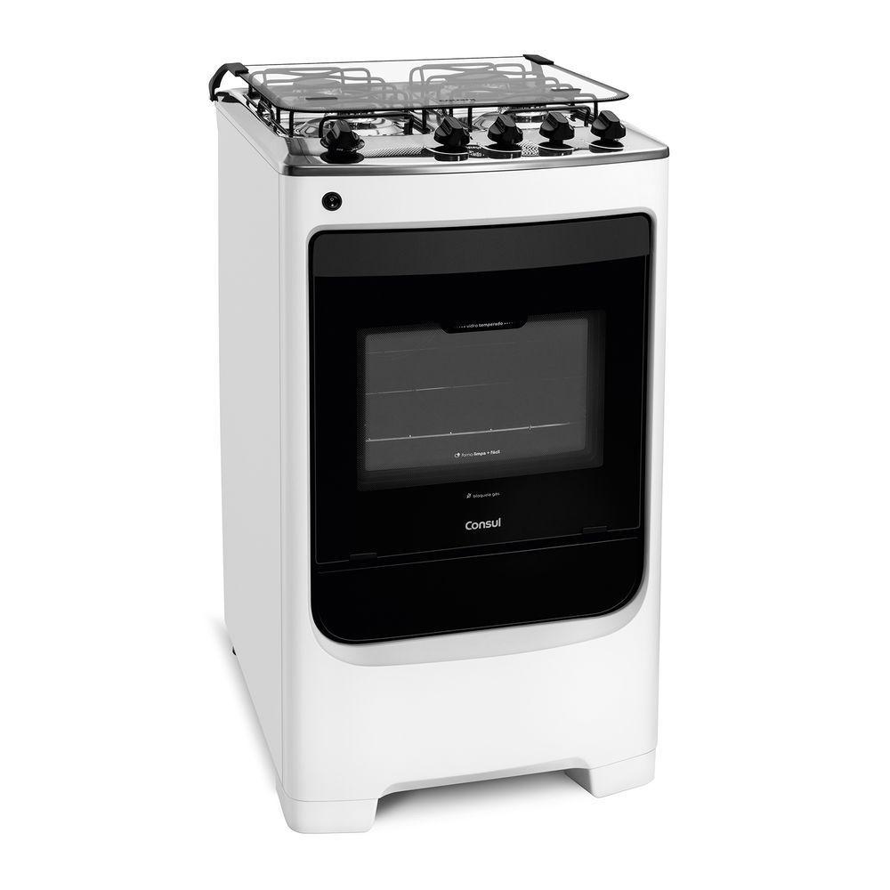 Fogão 4 Bocas Consul CFO4 NAB Acendimento Automático Branco Fogão 4