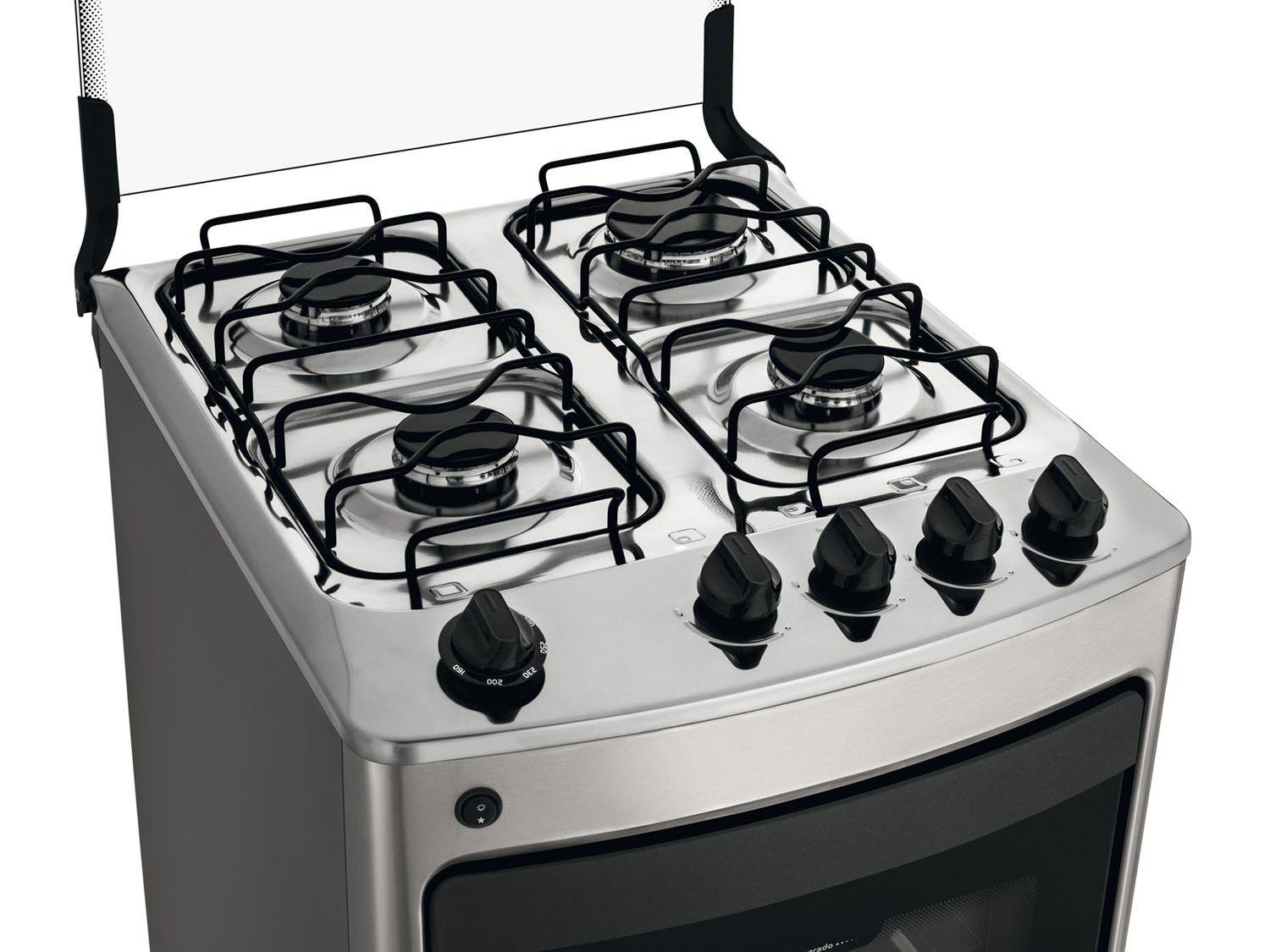 Fogão 4 Bocas Consul CFO4NAR Inox Acendimento Automático Fogão