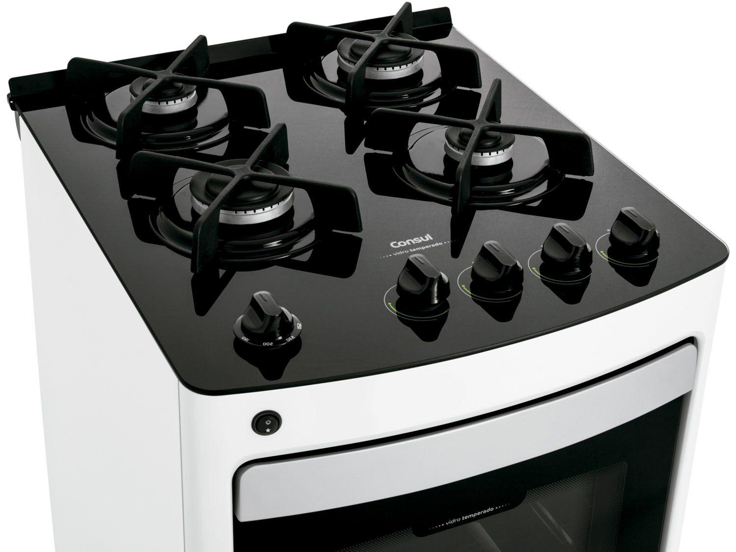 Fogão 4 Bocas Consul CFO4VABUNA Acendimento Automático Branco Fogão