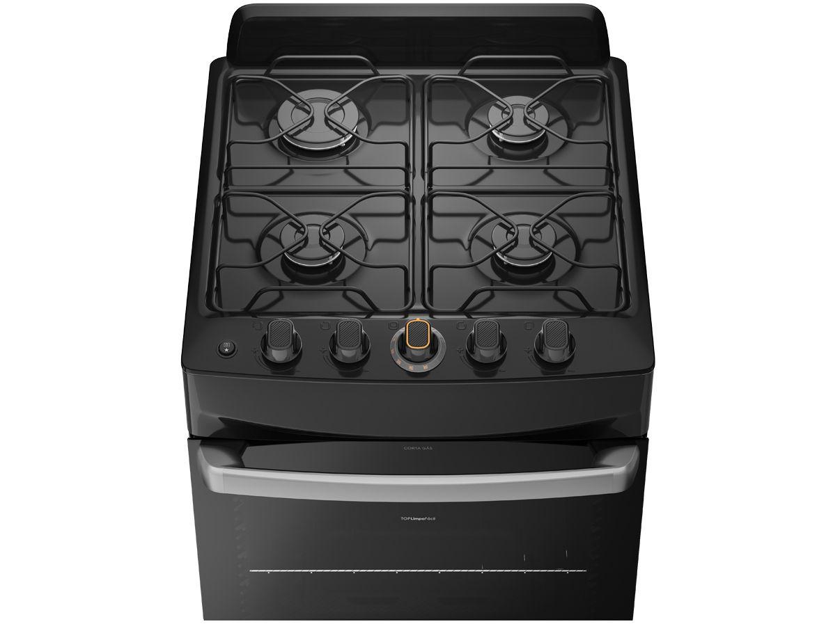 Fogão 4 Bocas Continental Preto FC4A