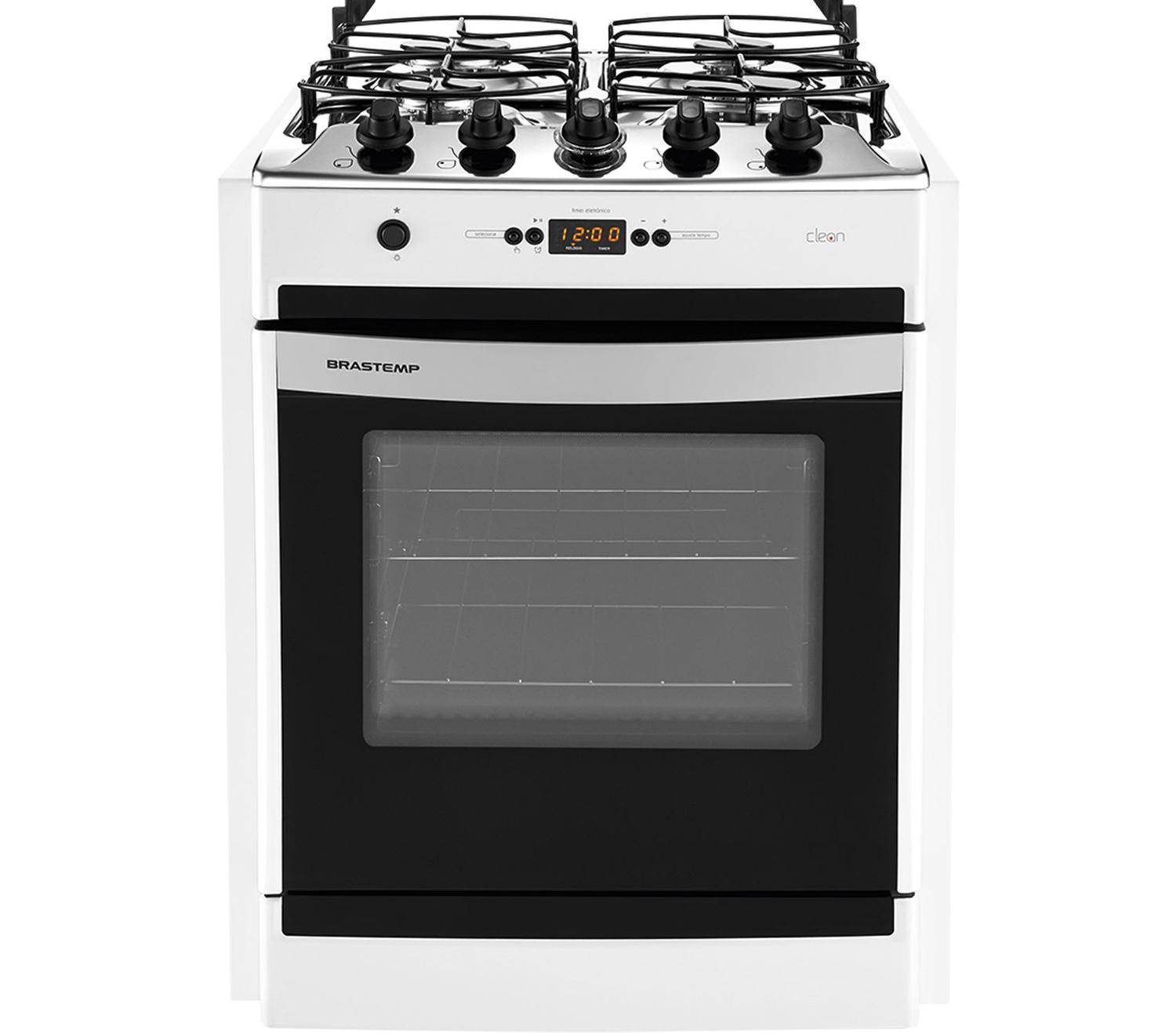 Fogão 4 Bocas de Embutir Brastemp Clean Timer Fogão de Embutir