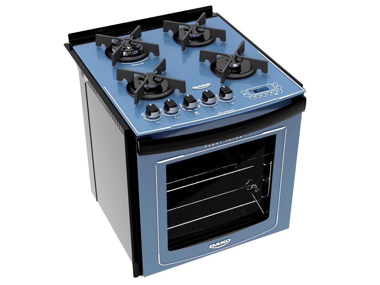 Fogão 4 Bocas de Embutir Dako Azul com Grill Dakolors DE4VTPZC0 4Q Fogão 4 Bocas Magazine Fogão 4 Bocas de Embutir Dako Azul com Grill Dakolors DE4VTPZC0 4Q Fogão 4 Bocas Magazine