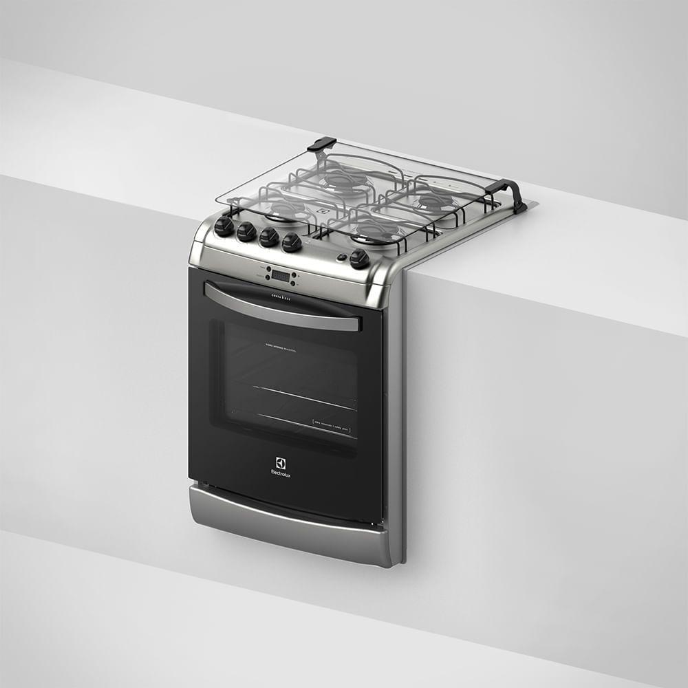 Fogão 4 Bocas de Embutir Electrolux Prata Automático com Timer Digital