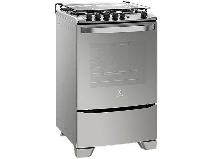 Fogão 4 Bocas Electrolux 56TAX Grill TriplaChama Timer Acendimento