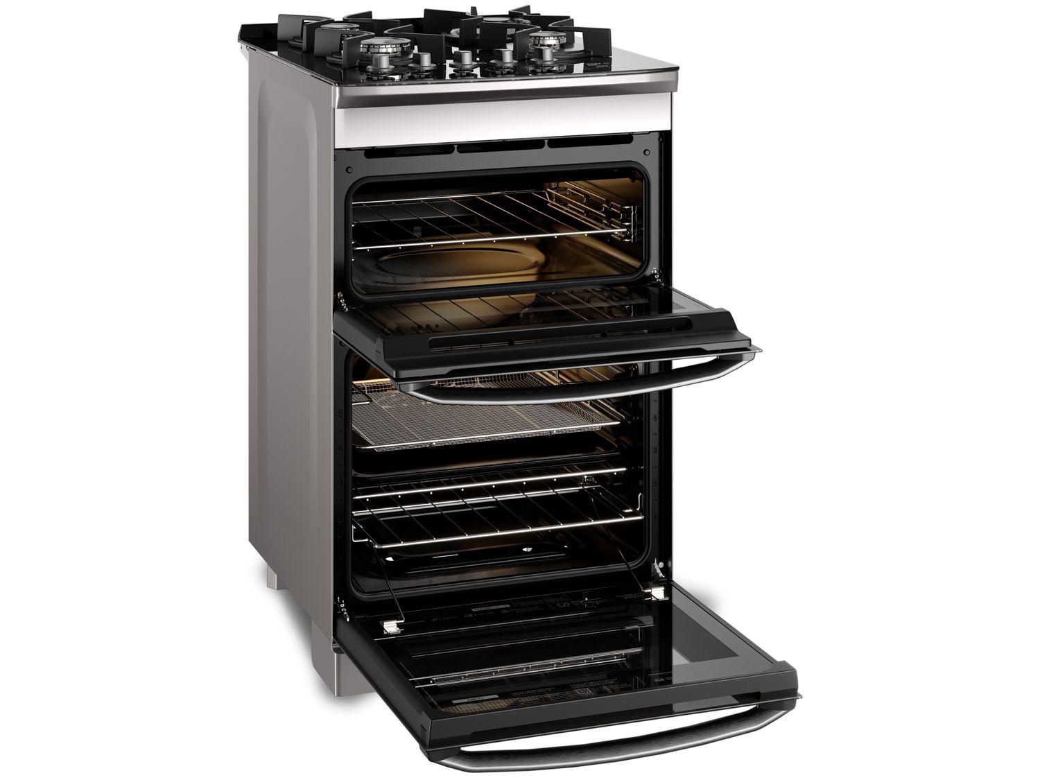 Fogão 4 Bocas Electrolux Cinza Duplo Forno com Timer FE4AD