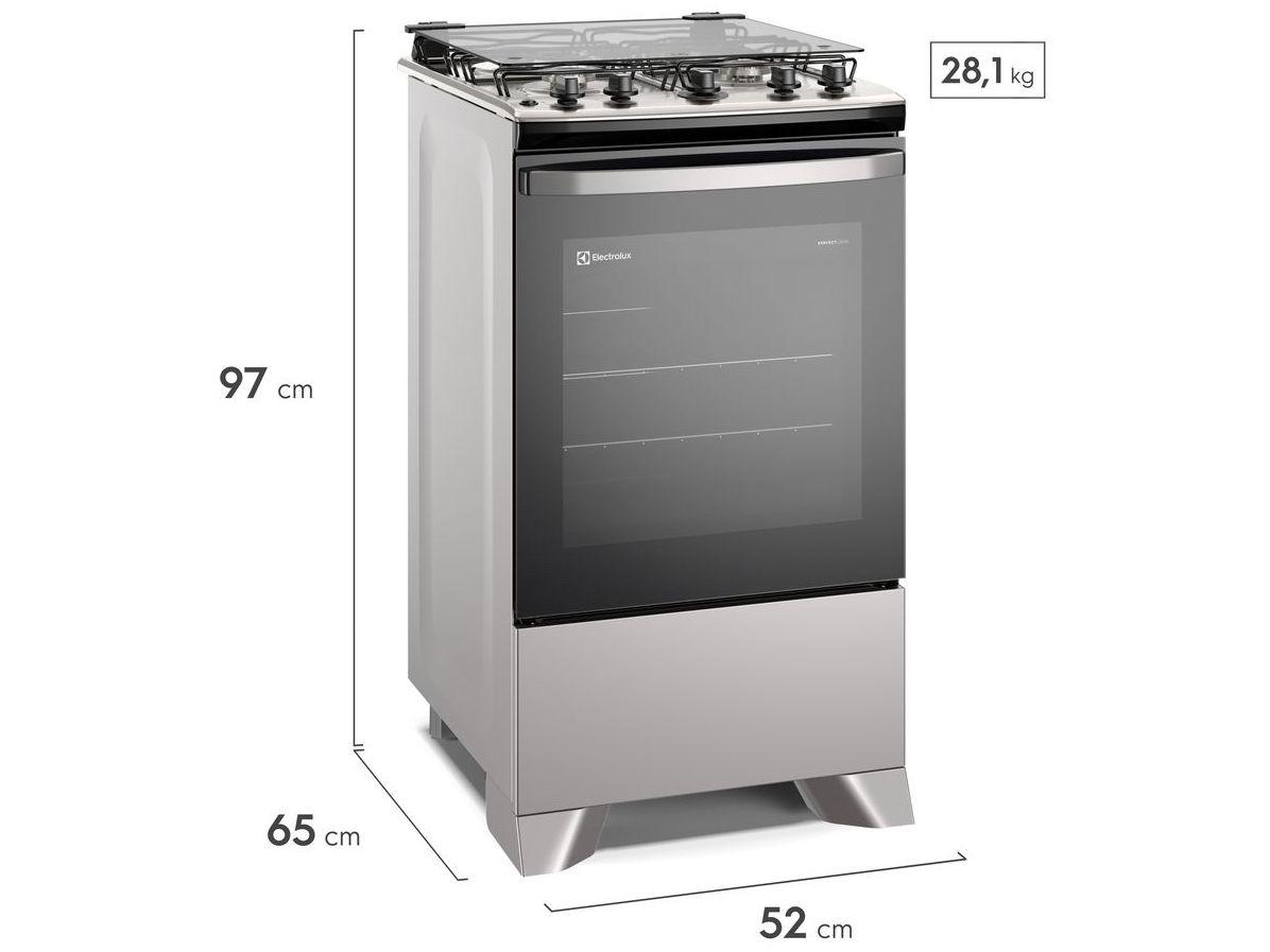 Fogão 4 Bocas Electrolux Prata Efficient PerfectCook FE4IS