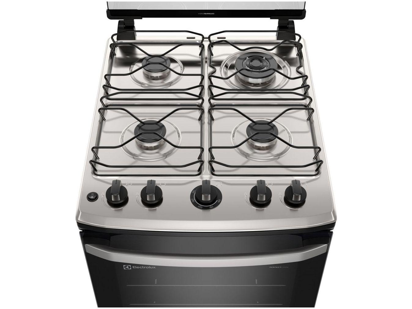 Fogão 4 Bocas Electrolux Prata Efficient PerfectCook FE4IS