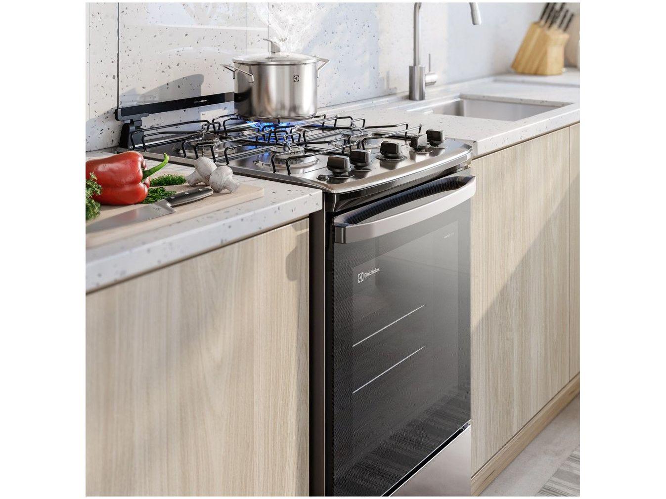 Fogão 4 Bocas Electrolux Prata Efficient PerfectCook FE4IS
