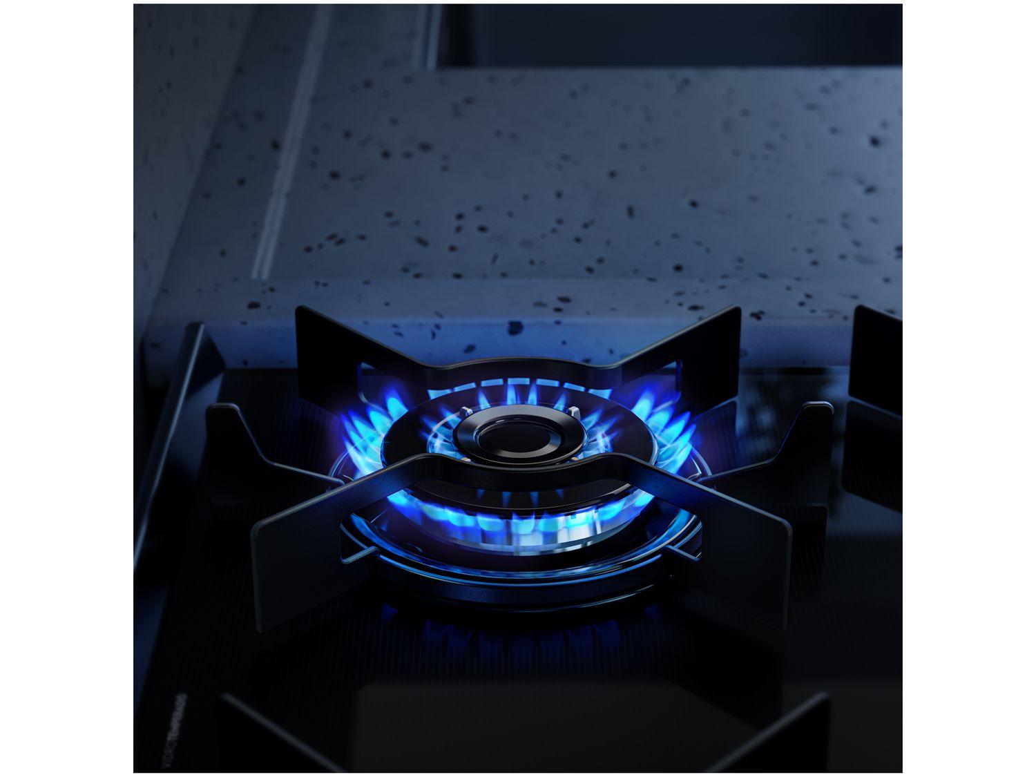Fogão 4 Bocas Electrolux Prata Mesa de Vidro Efficient com PerfectCook FE4GS
