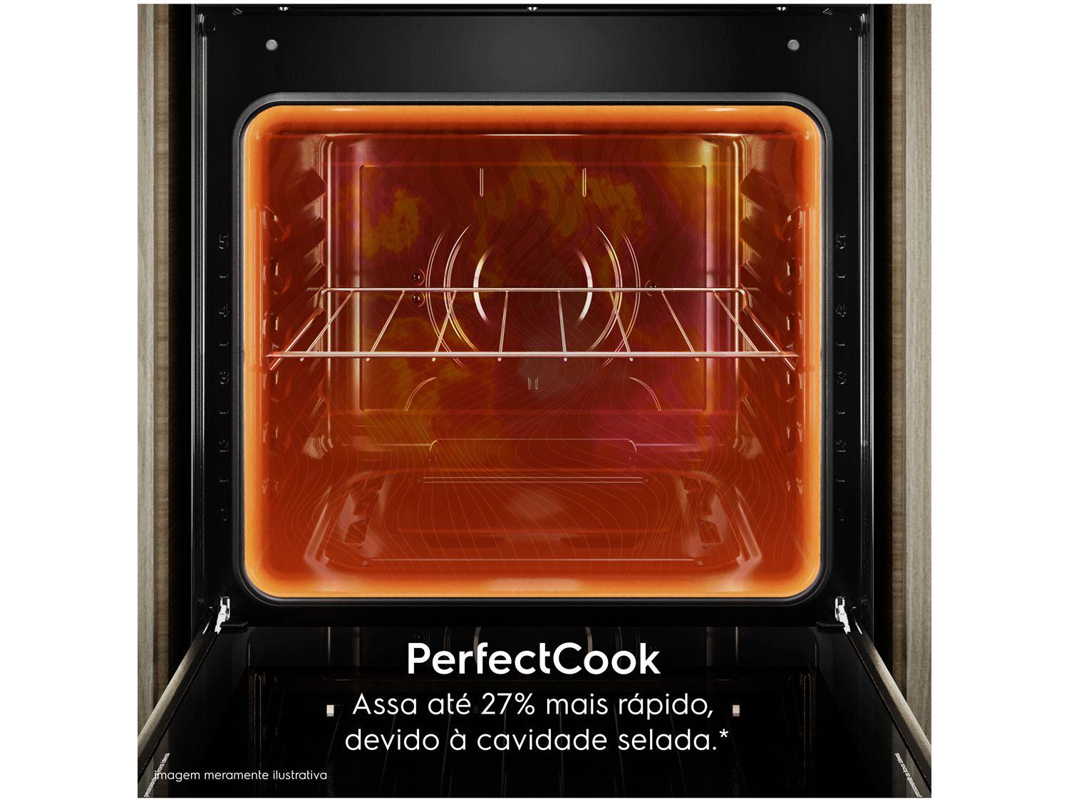Fogão 4 Bocas Electrolux Prata Mesa de Vidro Efficient com PerfectCook FE4GS