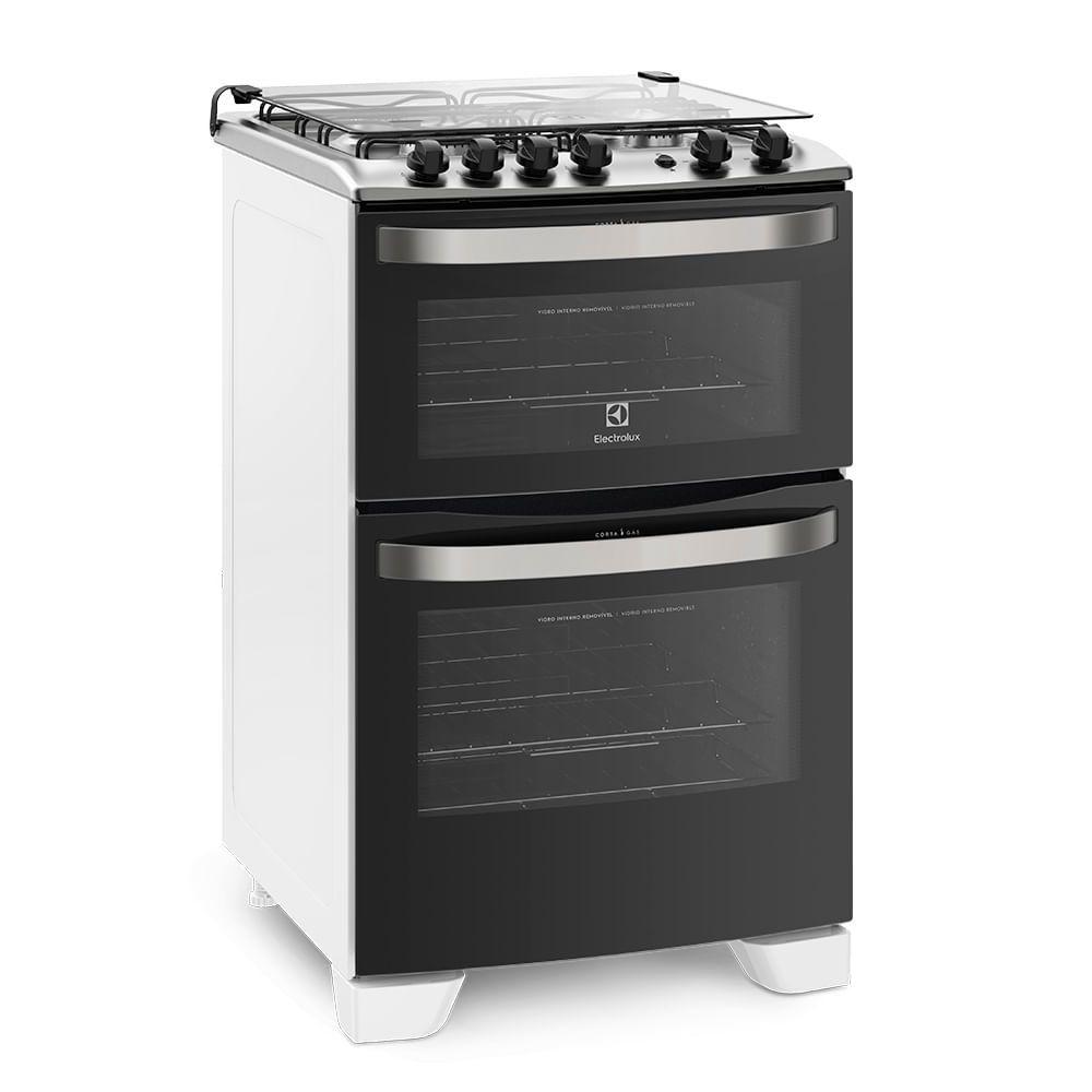 Fogão 4 Bocas Electrolux Preto Automático com 2 Fornos e Porta Full