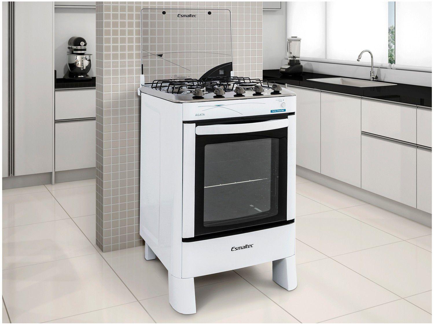 Fogão 4 Bocas Esmaltec Ágata Branco