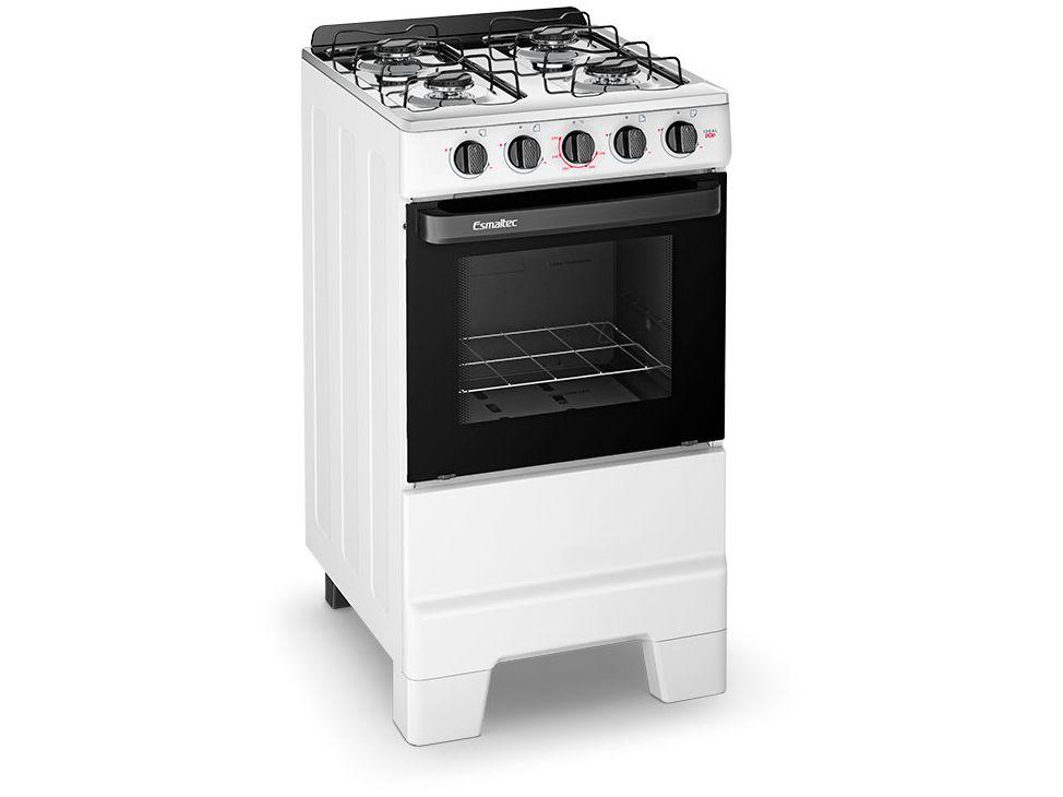Fogão 4 Bocas Esmaltec Branco Ideal Pop 4120