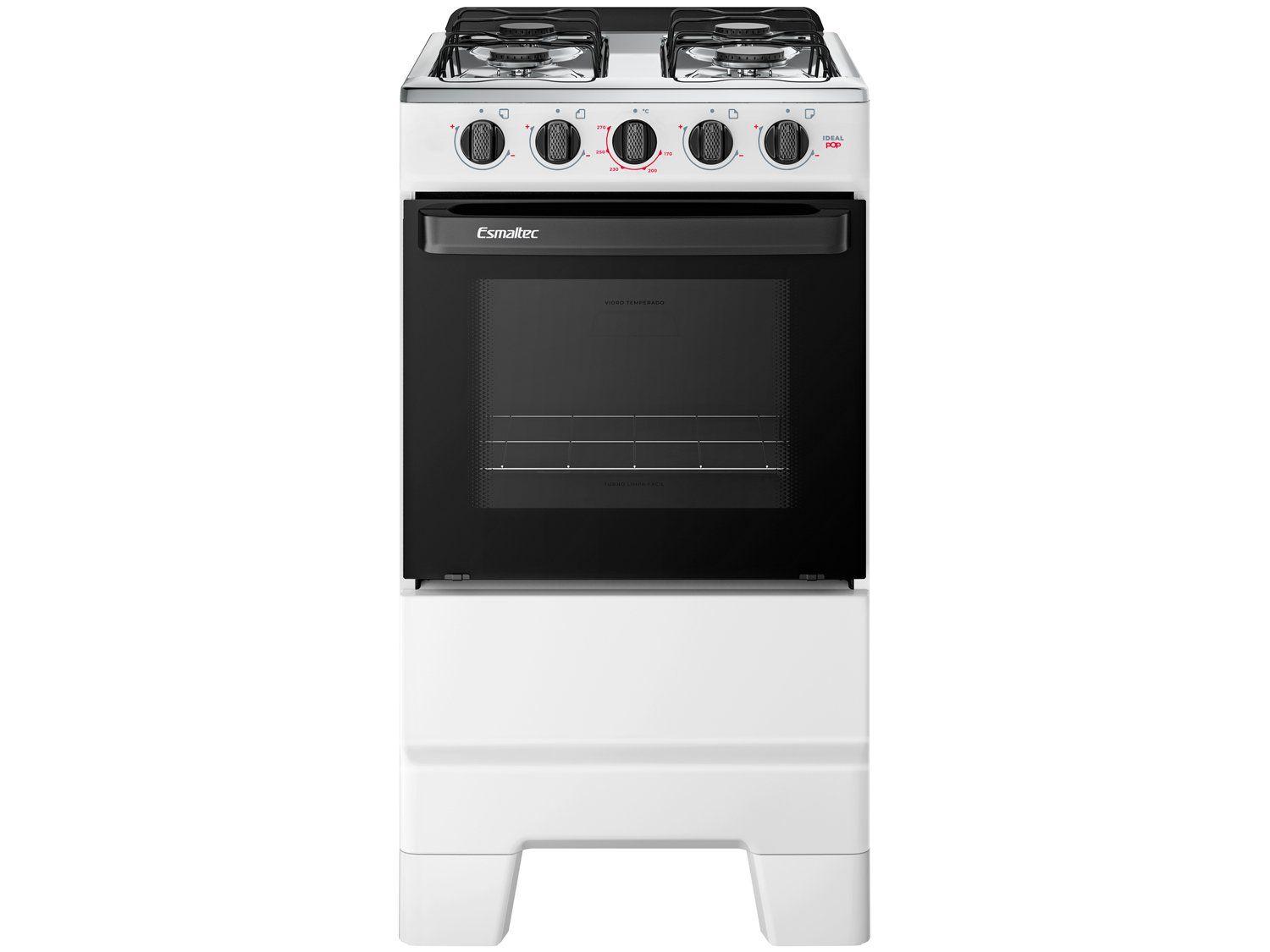 Fogão 4 Bocas Esmaltec Branco Ideal Pop 4120