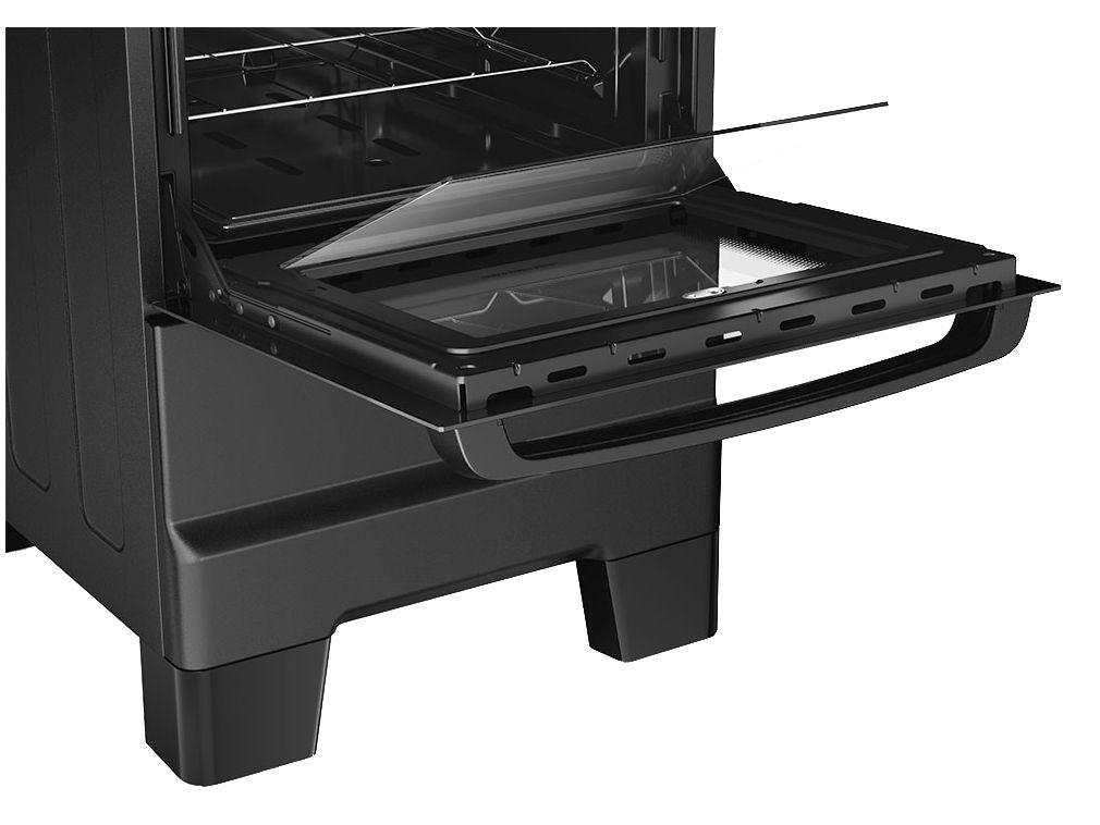 Fogão 4 Bocas Esmaltec Preto Ideal Super 4121
