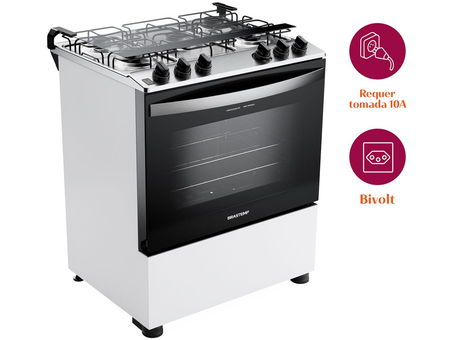 Fogão 5 Bocas Brastemp Branco BFS5NDB