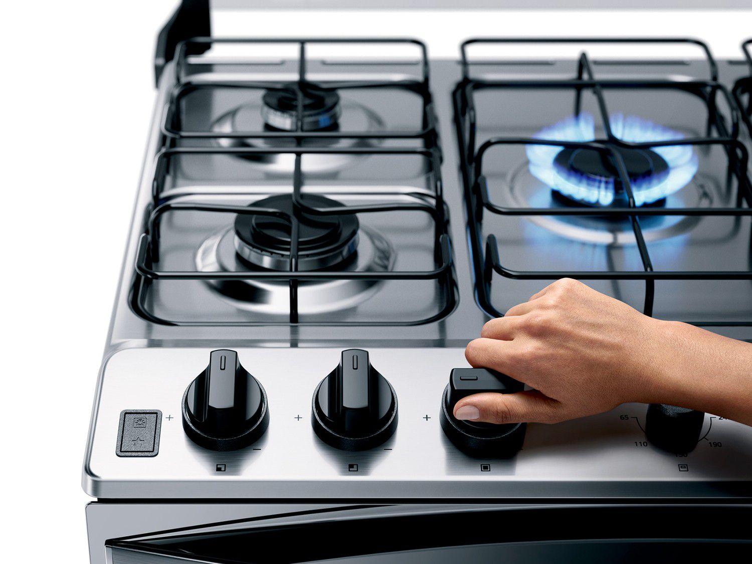 Fogão 5 Bocas Brastemp Inox Duplo Forno BFD5NCR