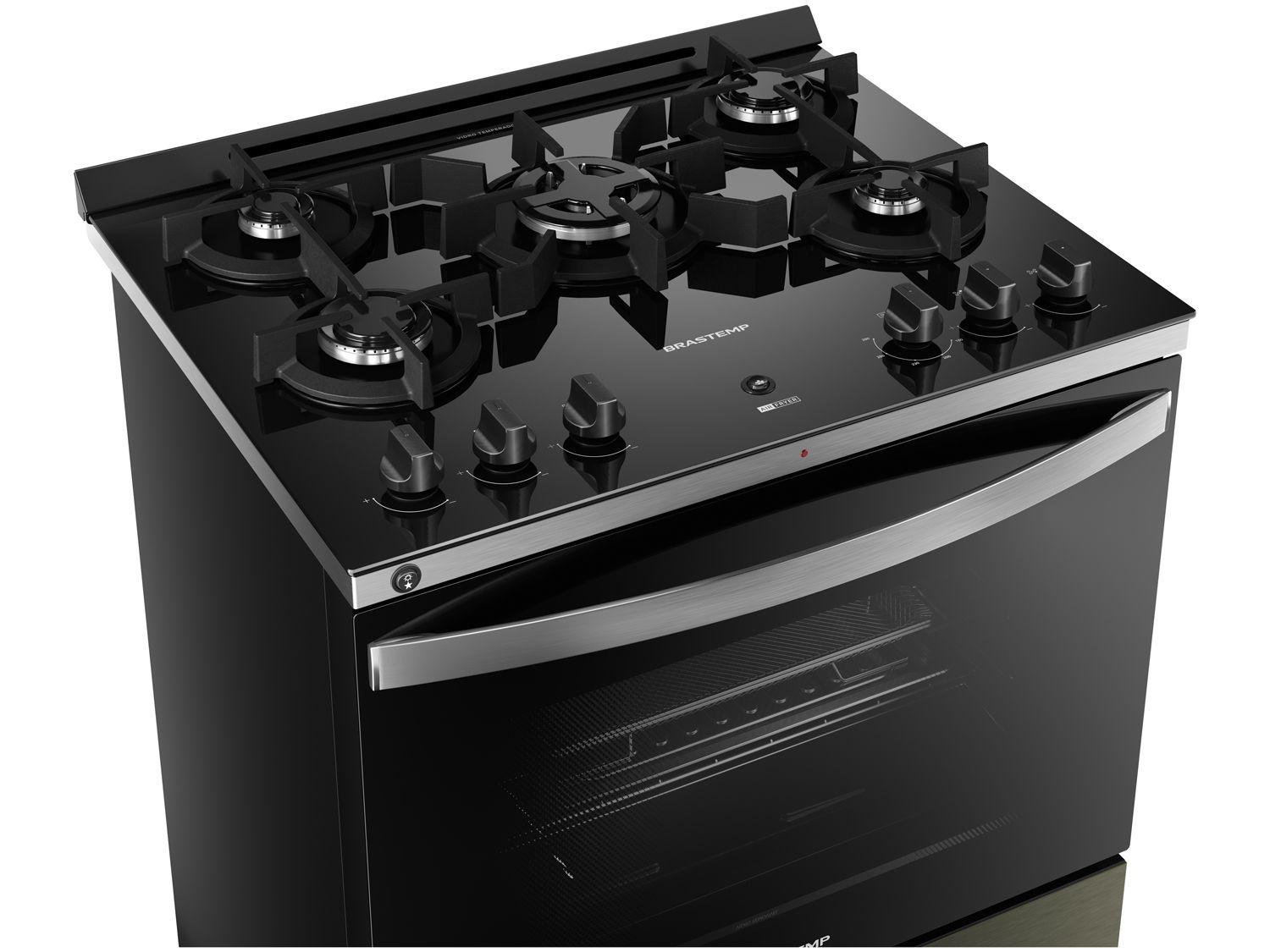 Fogão 5 Bocas Brastemp Preto Eclipse Collection BFS5LAP