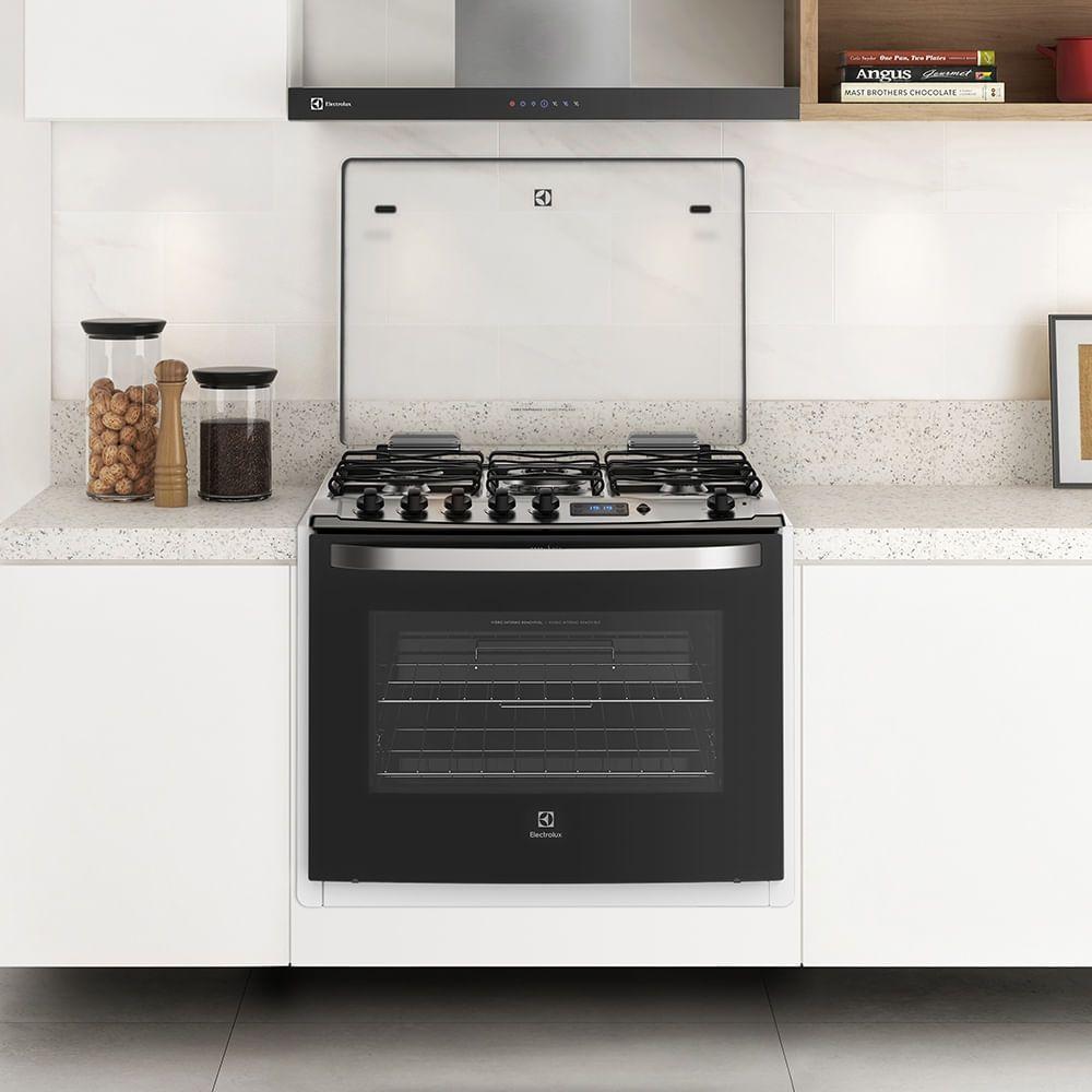 Fogão 5 Bocas de Embutir Electrolux Branco Automático com Grill e