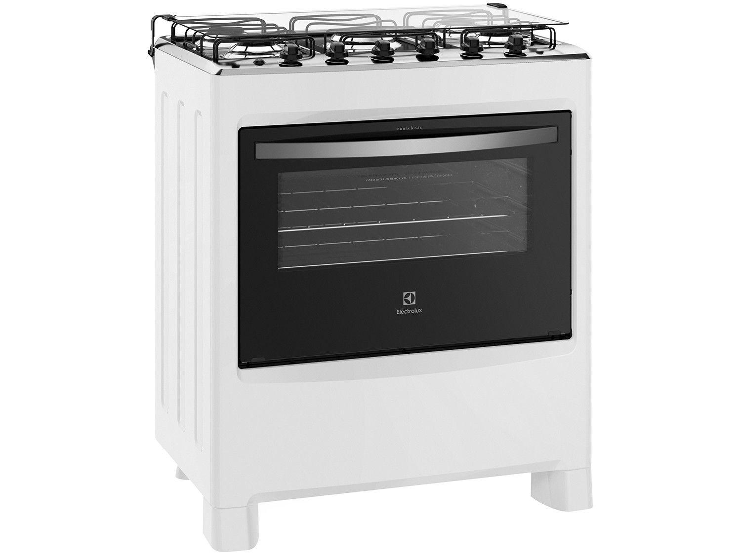 Fogão 5 Bocas Electrolux Branco Acendimento Automático 76LBU Fogão
