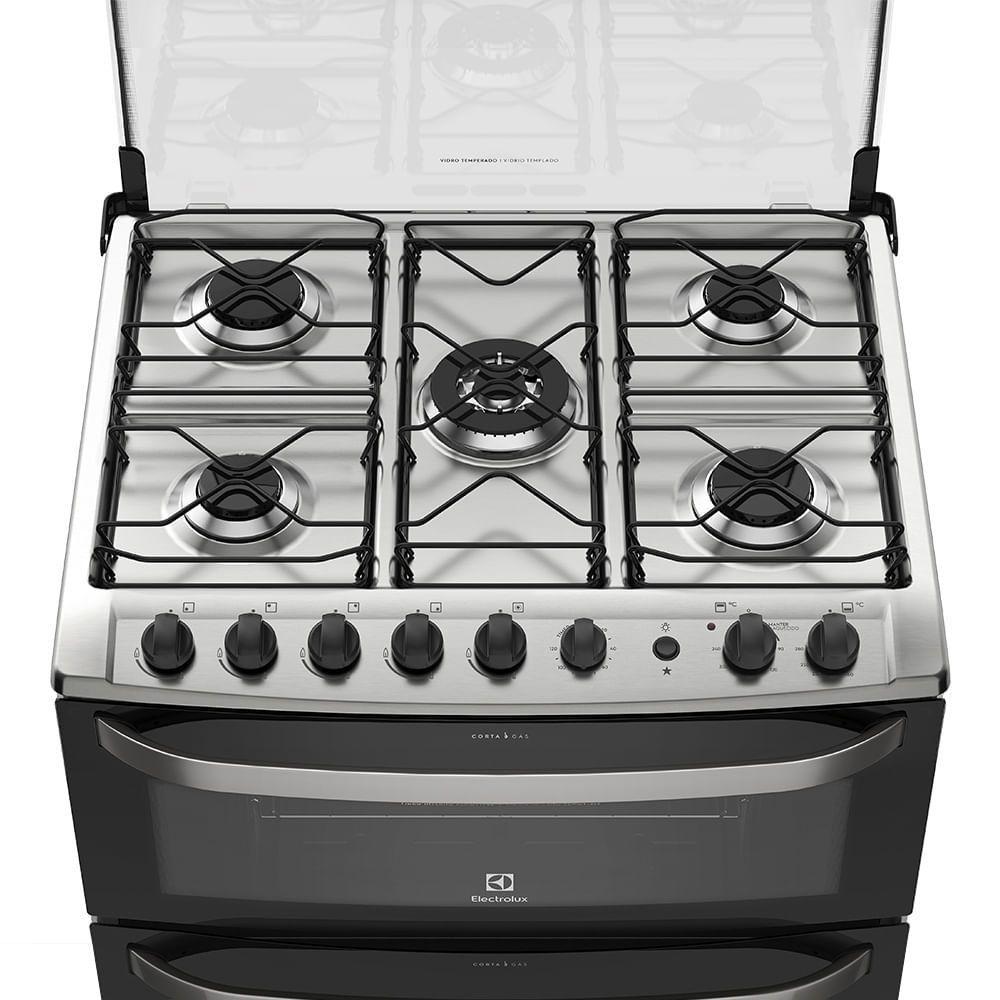 Fogão 5 Bocas Electrolux Branco Automático com 2 Fornos e Tripla Chama