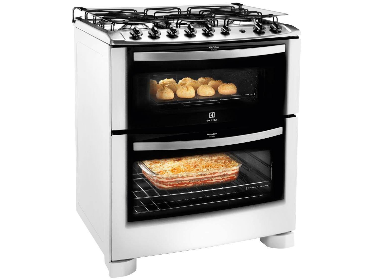 Fogão 5 Bocas Electrolux Celebrate Forno Duplo TriplaChama Timer