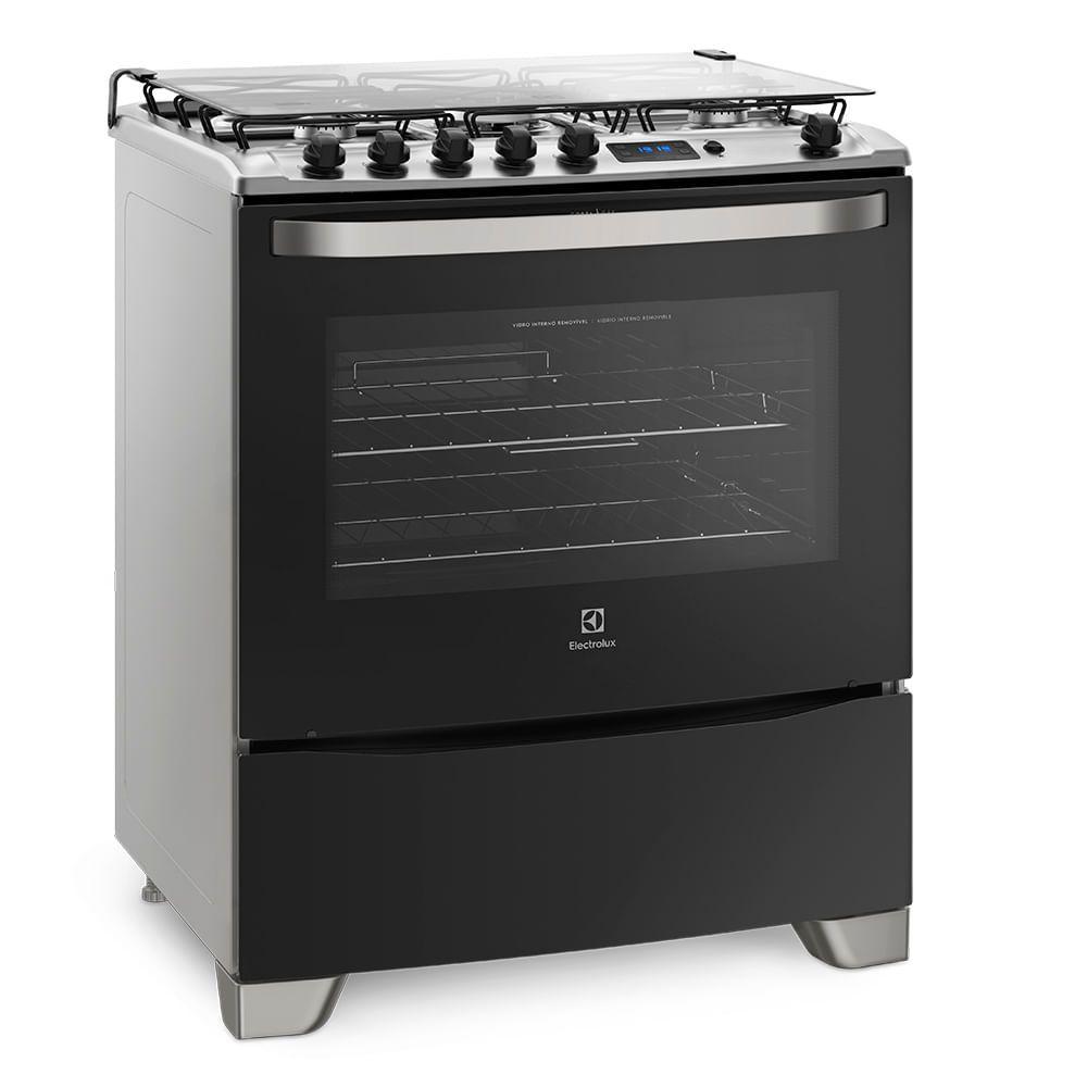 Fogão 5 Bocas Electrolux Preto Automático com Tripla Chama e Timer