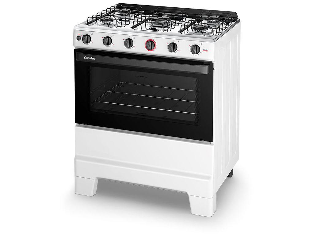 Fogão 5 Bocas Esmaltec Branco Ideal Super BR 5121
