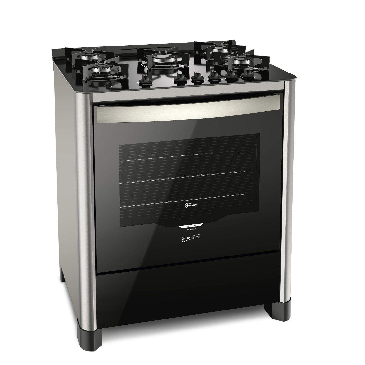 Fogão 5 Bocas Gran Cheff Fischer Silver - Fogão 5 Bocas - Magazine Luiza