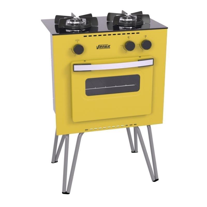 Fogao a gas mini cook 2 q amarelo gas glp - Venax - Fogão - Magazine Luiza