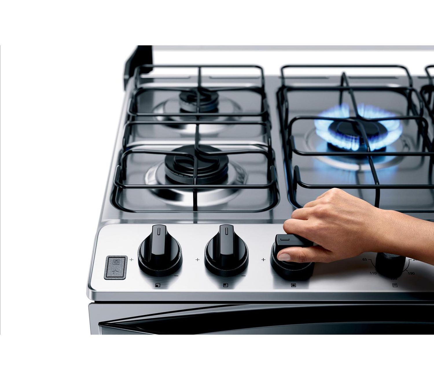 Fogão Brastemp 5 Bocas Branco Com Turbo Chama BFS5ECB Fogão 5 Bocas