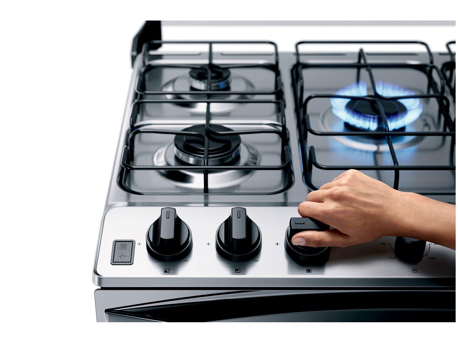 Fogão Brastemp 5 Bocas Inox com Botôes Removíveis