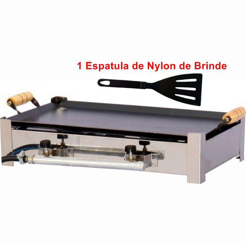 Fogão Camping Inox 2 Bocas Com Chapa - Global Utilidades - Fogão 2