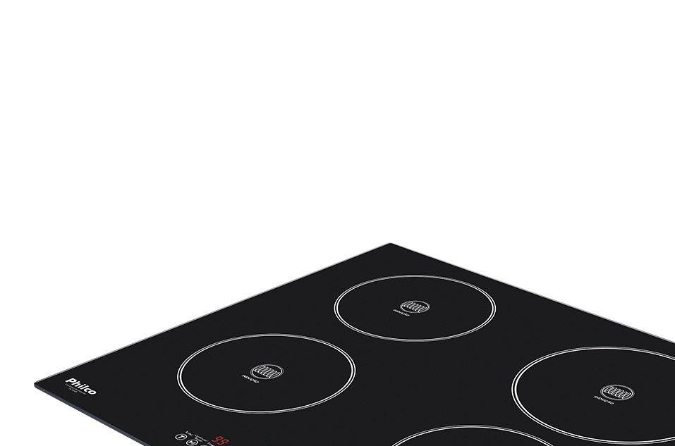 Fogão Cooktop de Indução Philco 4 bocas PCT04P Preto 220v Cooktop