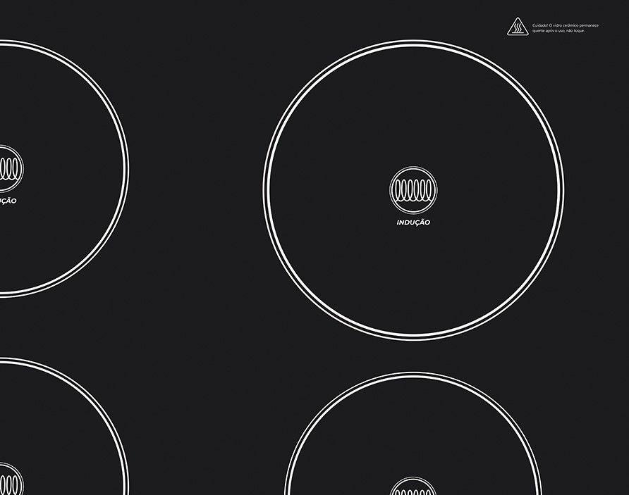 Fogão Cooktop de Indução Philco 4 bocas Vitrocerâmico PCT04P Preto 220v