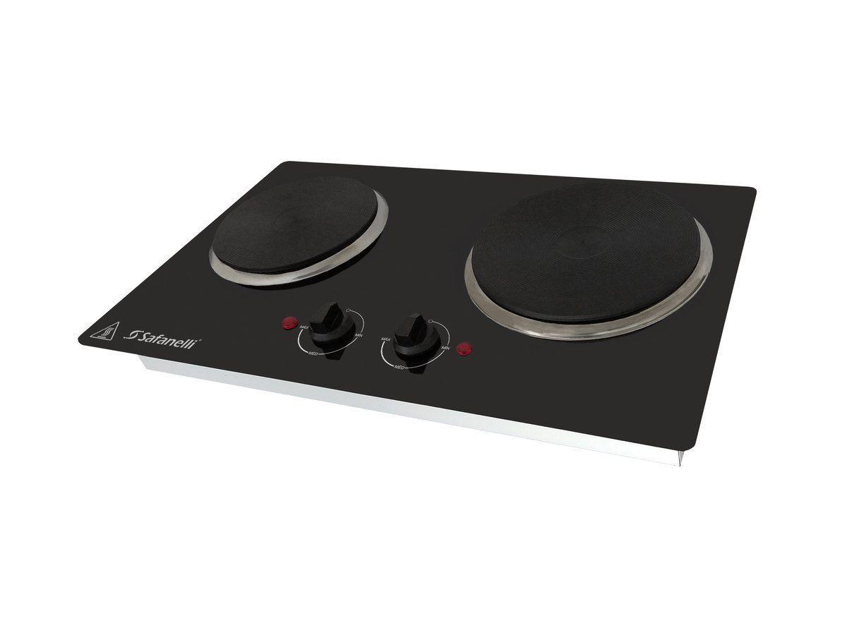 Fogão Cooktop Elétrico Gourmet 2 Placas 127v Preto Safanelli